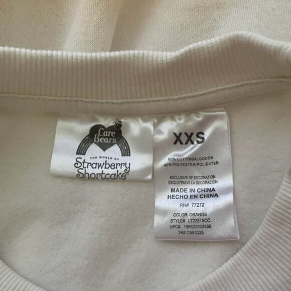 Strawberry Shortcake x Care Bears Oversized Sweatshirt NWT XXS - Picture 10 of 13